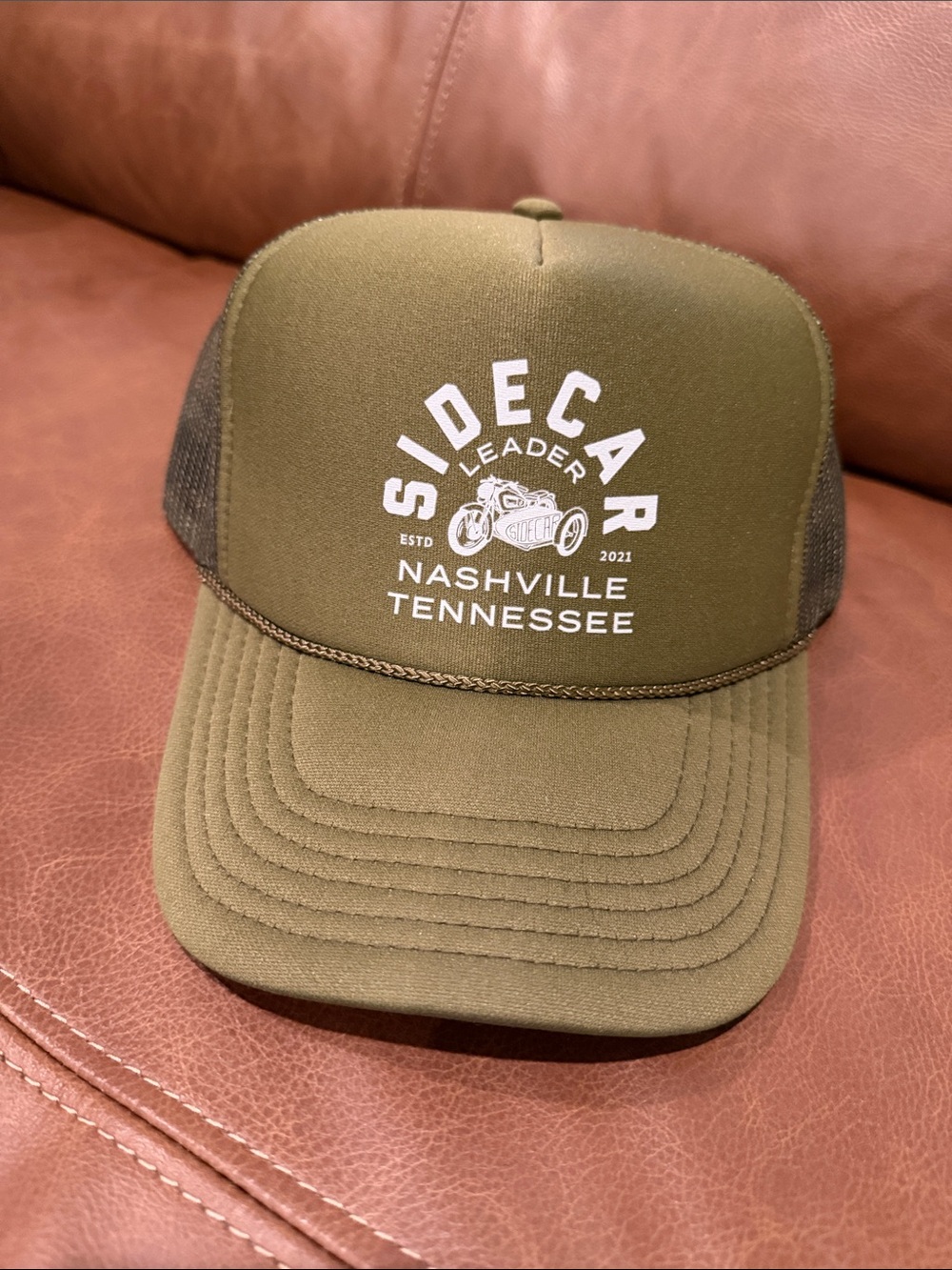 Nashville Tennessee Olive Trucker Hat